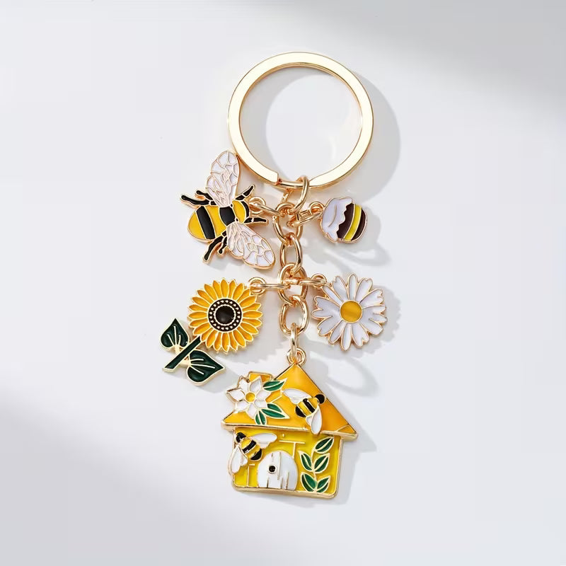 Alloy Bee Insect Series Keychain